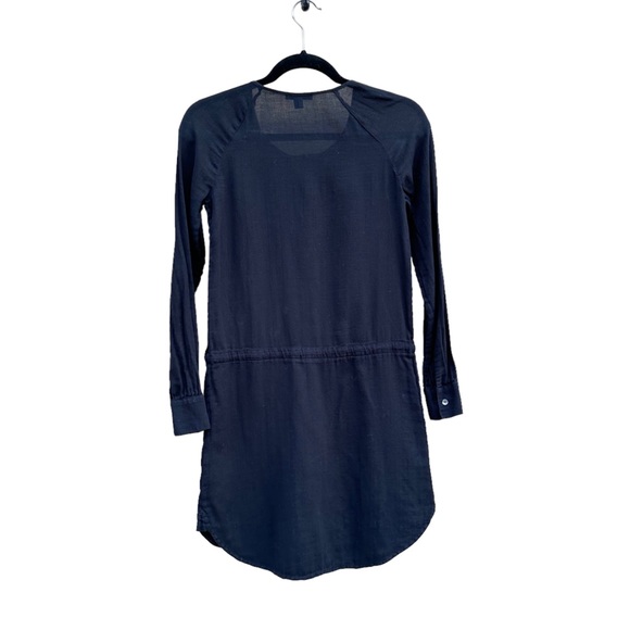 Standard James Perse Black Drawstring Long Sleeve Shirt Dress Size 0 - Picture 2 of 5